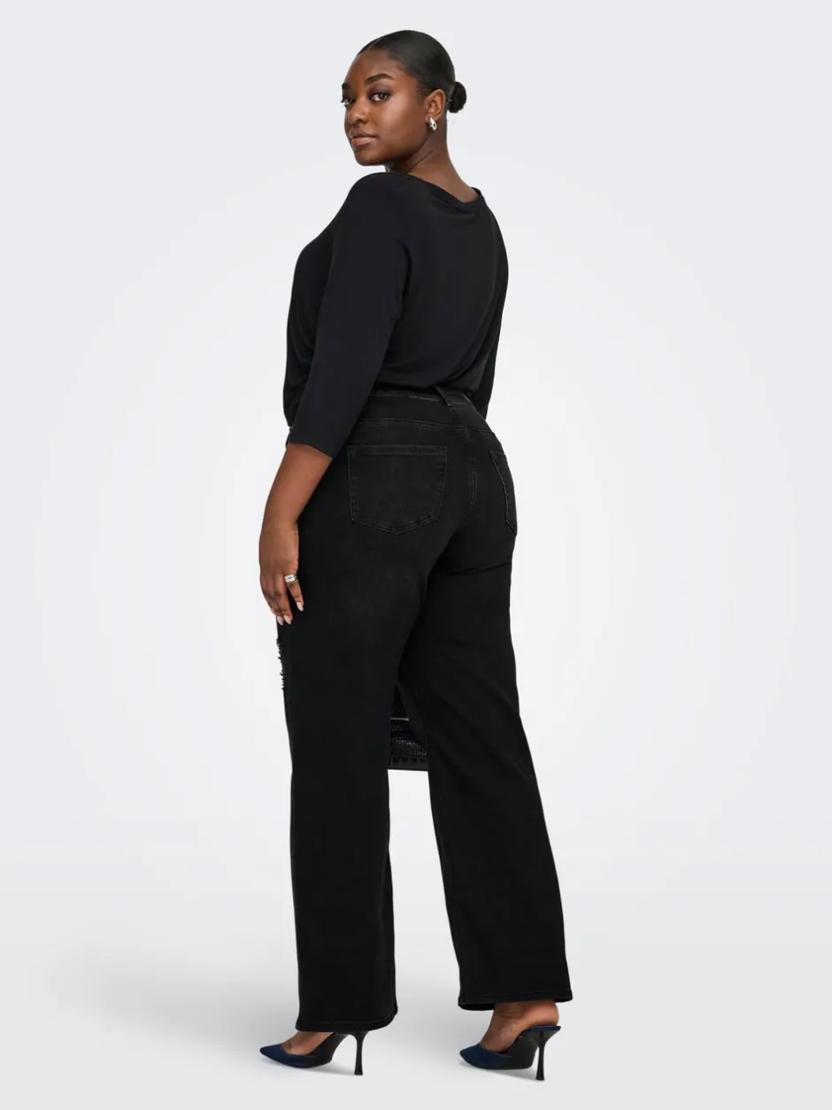 Online CARWILLY Høj talje Wide leg fit Jeans Dame Jeans|Jeans