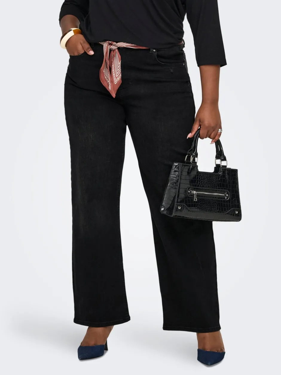 Online CARWILLY Høj talje Wide leg fit Jeans Dame Jeans|Jeans