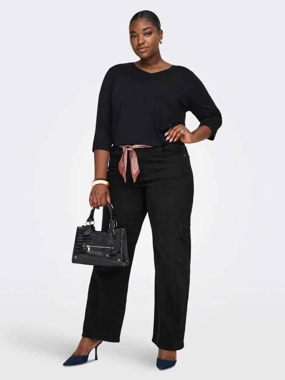 Online CARWILLY Høj talje Wide leg fit Jeans Dame Jeans|Jeans