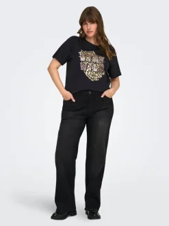 Hot CARWILLY Høj talje Wide leg fit Jeans Dame Jeans|Jeans