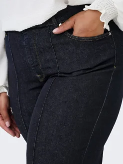 Discount CARWILLY Høj talje Wide leg fit Cropped Jeans Dame Jeans|Jeans