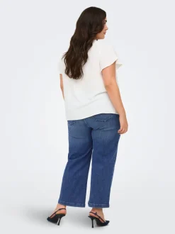 New CARWILLY Høj talje Wide leg fit Cropped Jeans Dame Jeans|Jeans