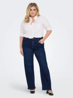 Clearance CARWILLY Høj talje Wide leg fit Jeans Dame Jeans|Jeans