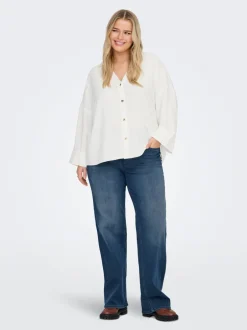 Discount CARWILLY Høj talje Wide leg fit Jeans Dame Jeans|Jeans