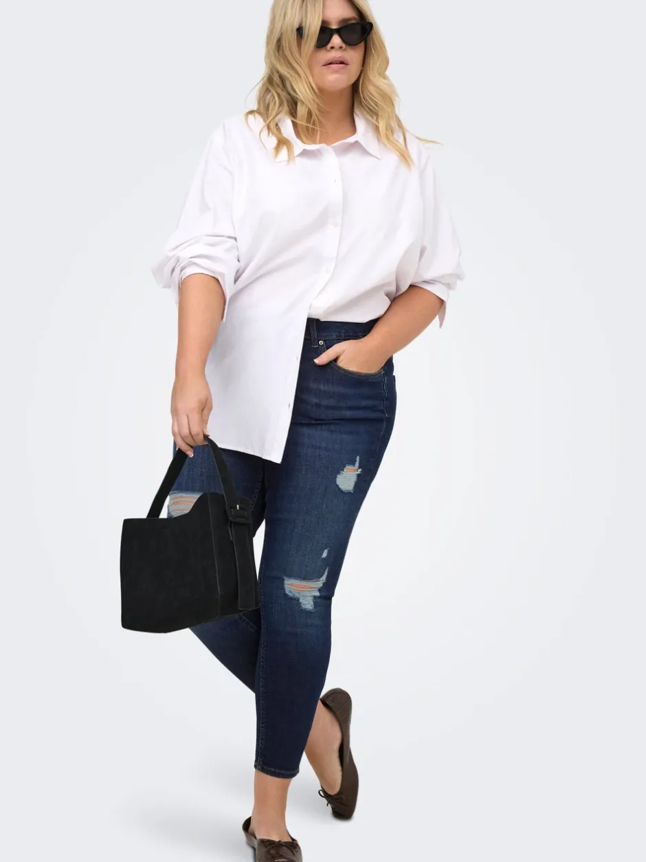 Online CARWILLY Mellemhøj talje Skinny fit Ankellængde Jeans Dame Jeans|Jeans