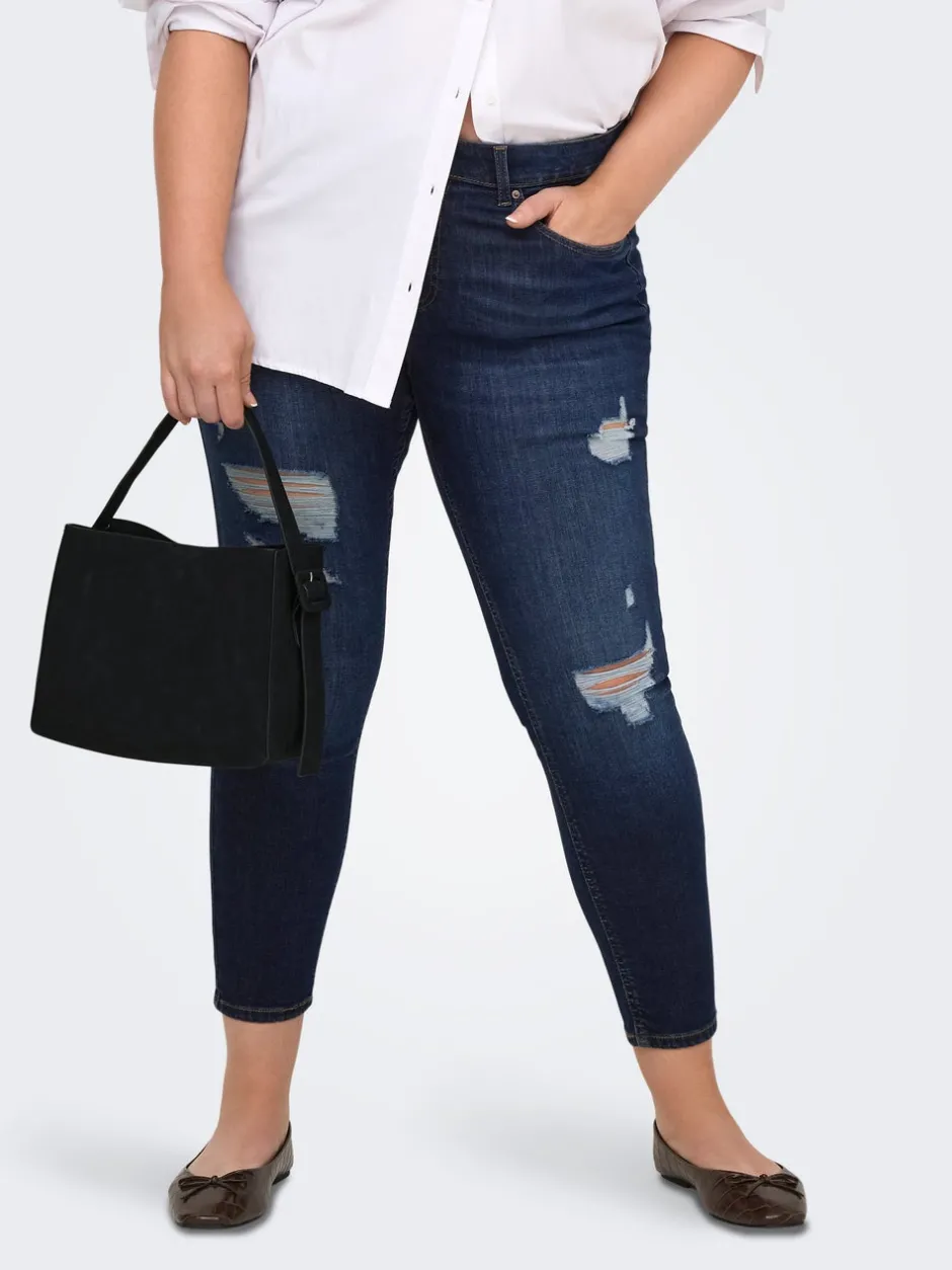 Online CARWILLY Mellemhøj talje Skinny fit Ankellængde Jeans Dame Jeans|Jeans