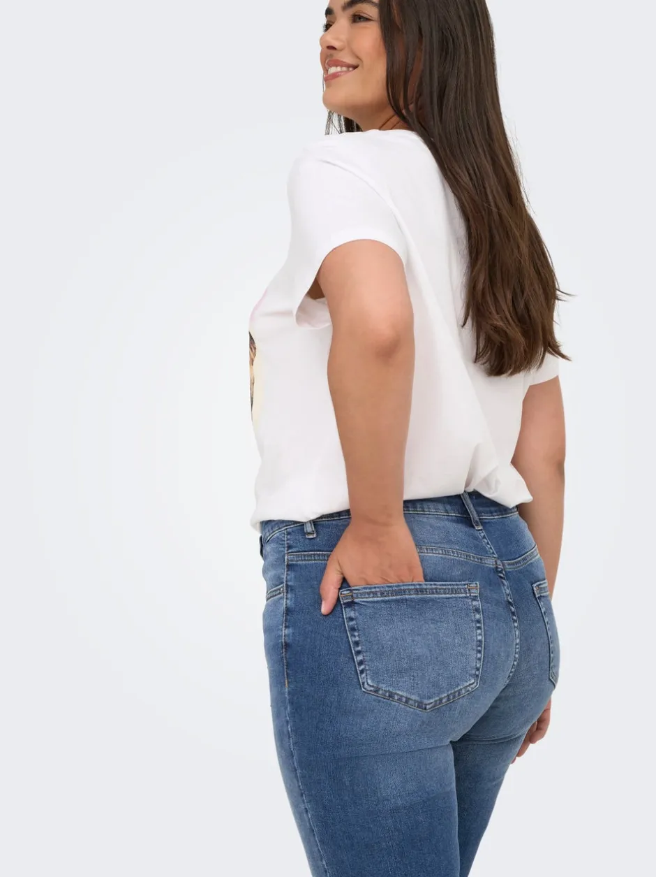 Sale CARWILLY Mellemhøj talje Skinny fit Ankellængde Jeans Dame Jeans|Jeans