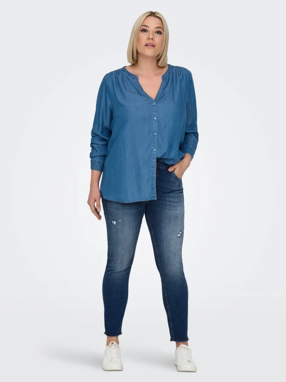 Sale CARWILLY Mellemhøj talje Skinny fit Ankellængde Jeans Dame Jeans|Jeans