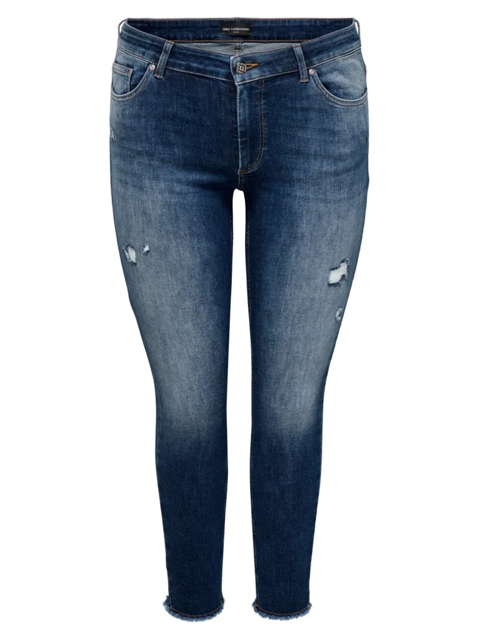 Sale CARWILLY Mellemhøj talje Skinny fit Ankellængde Jeans Dame Jeans|Jeans