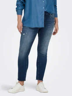 Sale CARWILLY Mellemhøj talje Skinny fit Ankellængde Jeans Dame Jeans|Jeans