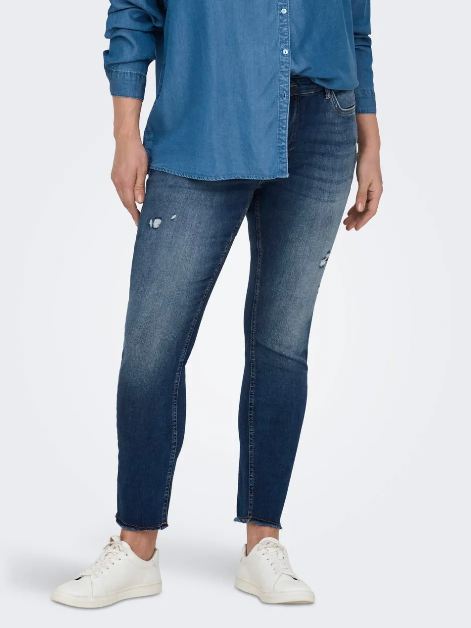 Sale CARWILLY Mellemhøj talje Skinny fit Ankellængde Jeans Dame Jeans|Jeans