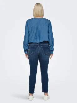 Sale CARWILLY Mellemhøj talje Skinny fit Ankellængde Jeans Dame Jeans|Jeans