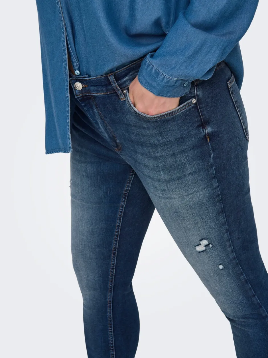 Sale CARWILLY Mellemhøj talje Skinny fit Ankellængde Jeans Dame Jeans|Jeans
