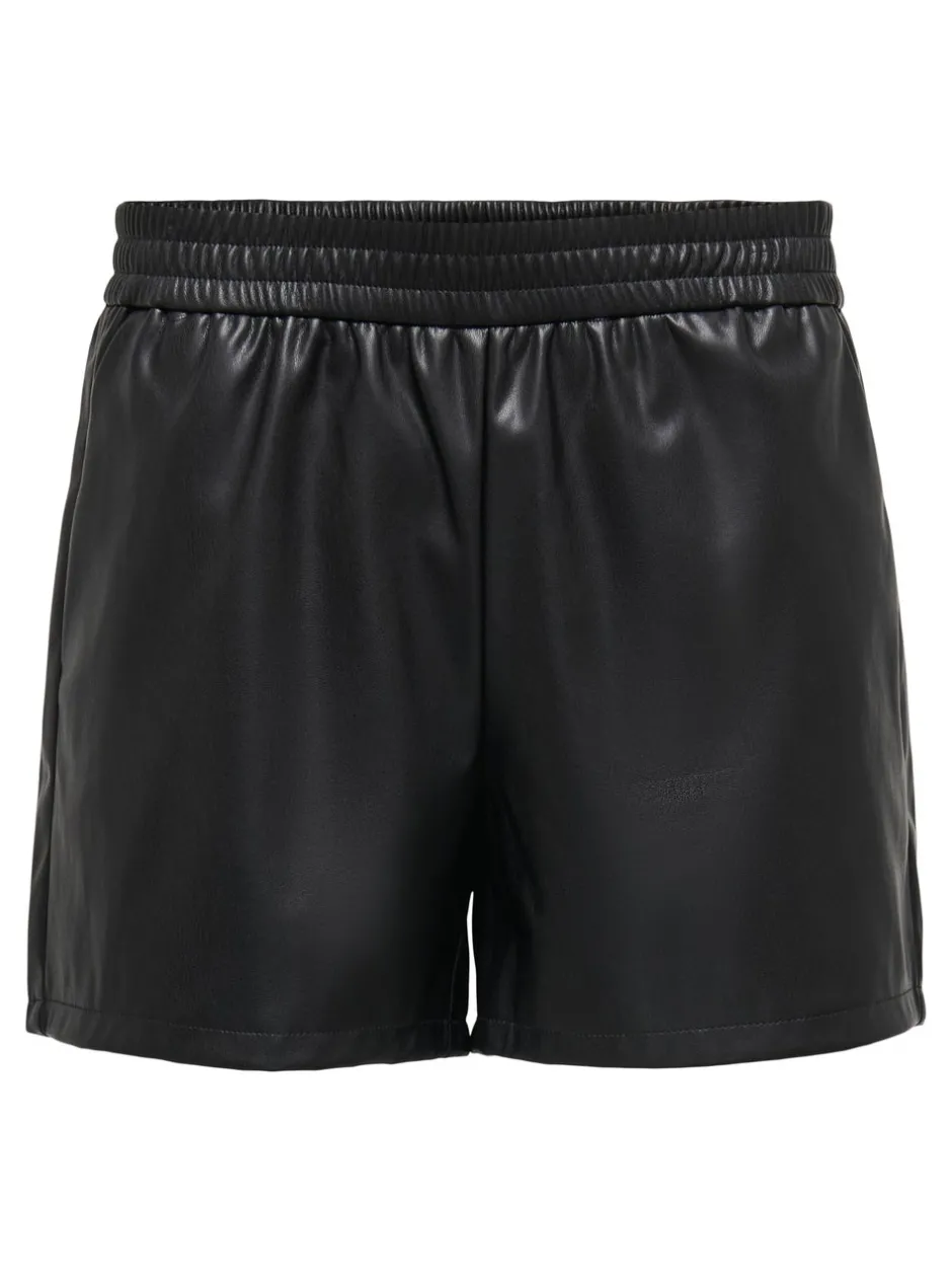 Best JDYALAIA Mellemhøj talje Regular fit Imiterede lædershorts Dame Shorts