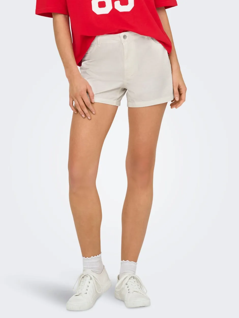 Outlet JDYANYA Mellemhøj talje Regular fit Denim-shorts Dame Shorts|Double Denim