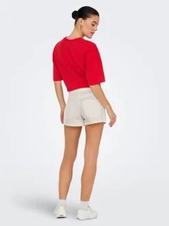 Outlet JDYANYA Mellemhøj talje Regular fit Denim-shorts Dame Shorts|Double Denim