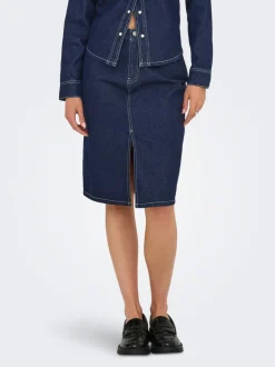 Hot JDYBELLA Denim Denim-nederdel Midinederdel Dame Nederdele|Denimnederdele
