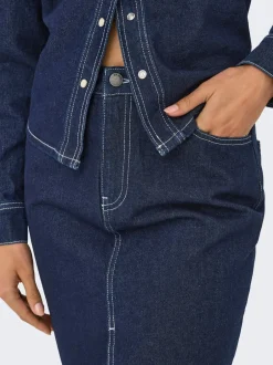 Hot JDYBELLA Denim Denim-nederdel Midinederdel Dame Nederdele|Denimnederdele