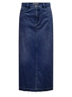 New JDYBELLA Denim Denim-nederdel Lang nederdel Dame Nederdele|Denimnederdele