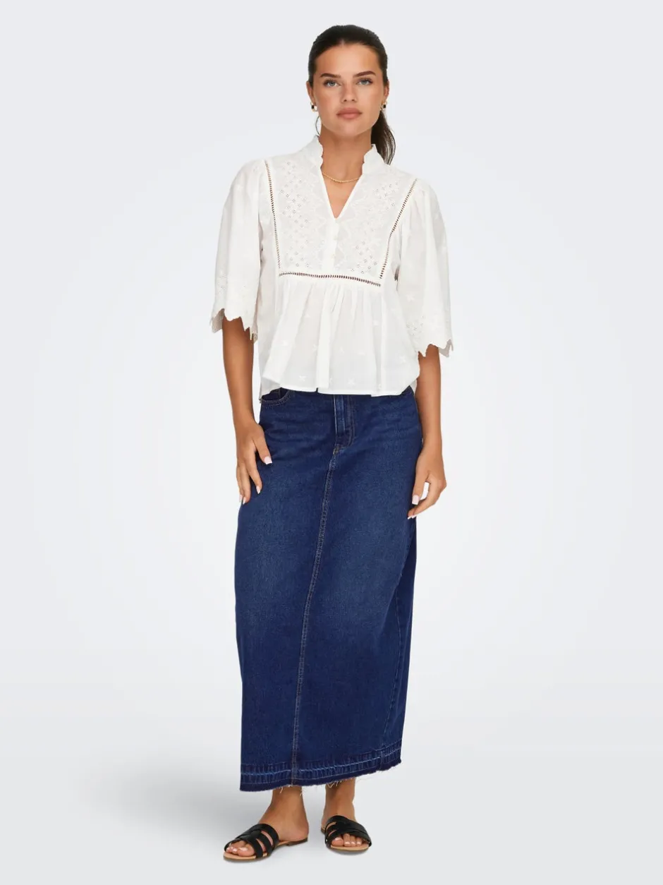 New JDYBELLA Denim Denim-nederdel Lang nederdel Dame Nederdele|Denimnederdele
