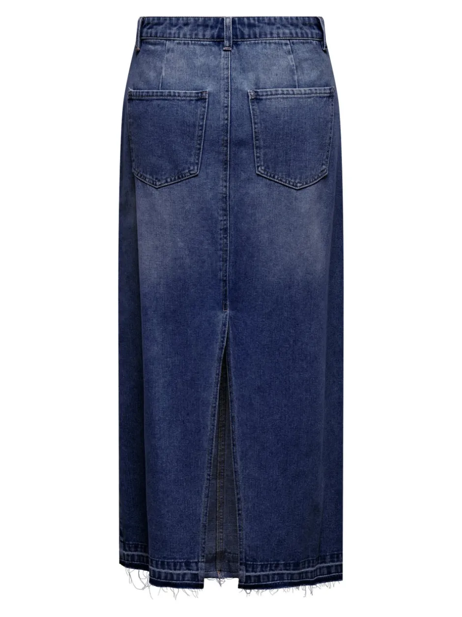 New JDYBELLA Denim Denim-nederdel Lang nederdel Dame Nederdele|Denimnederdele