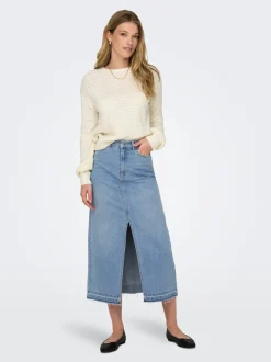 Online JDYBELLA Denim Denim-nederdel Midinederdel Dame Nederdele|Denimnederdele