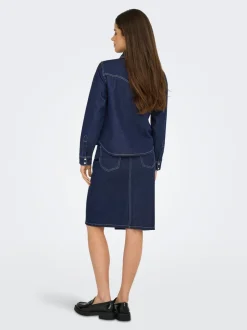 Hot JDYBELLA Denim-skjorte Dame Double Denim|Skjorter