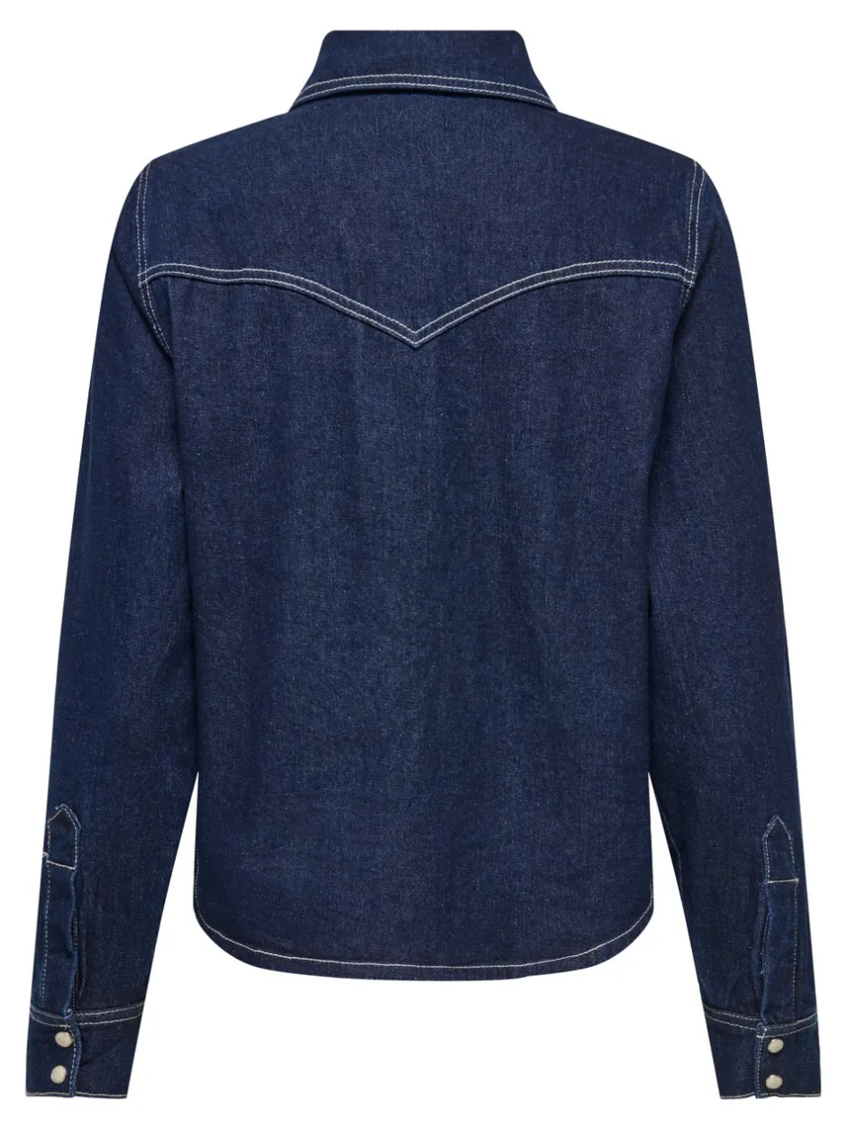 Hot JDYBELLA Denim-skjorte Dame Double Denim|Skjorter