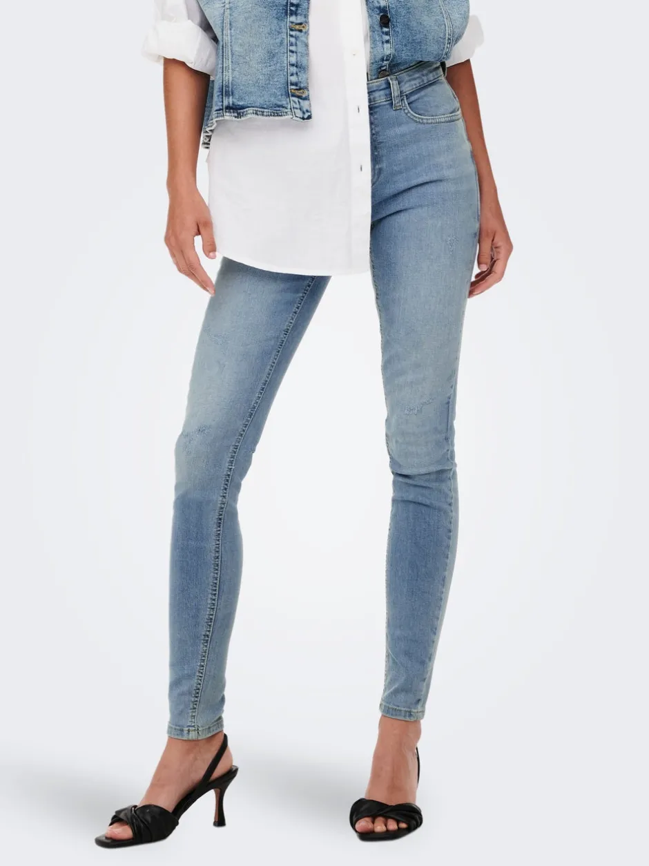 Sale JDYBLUME Mellemhøj talje Skinny fit Jeans Dame Jeans|Jeans