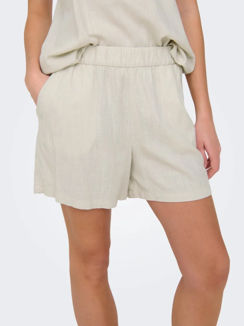 Outlet JDYCAYA Høj talje Regular fit Hør Shorts Dame Shorts