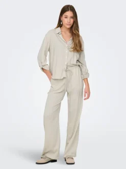 Online JDYCAYA Wide leg fit Hør Bukser Dame Bukser