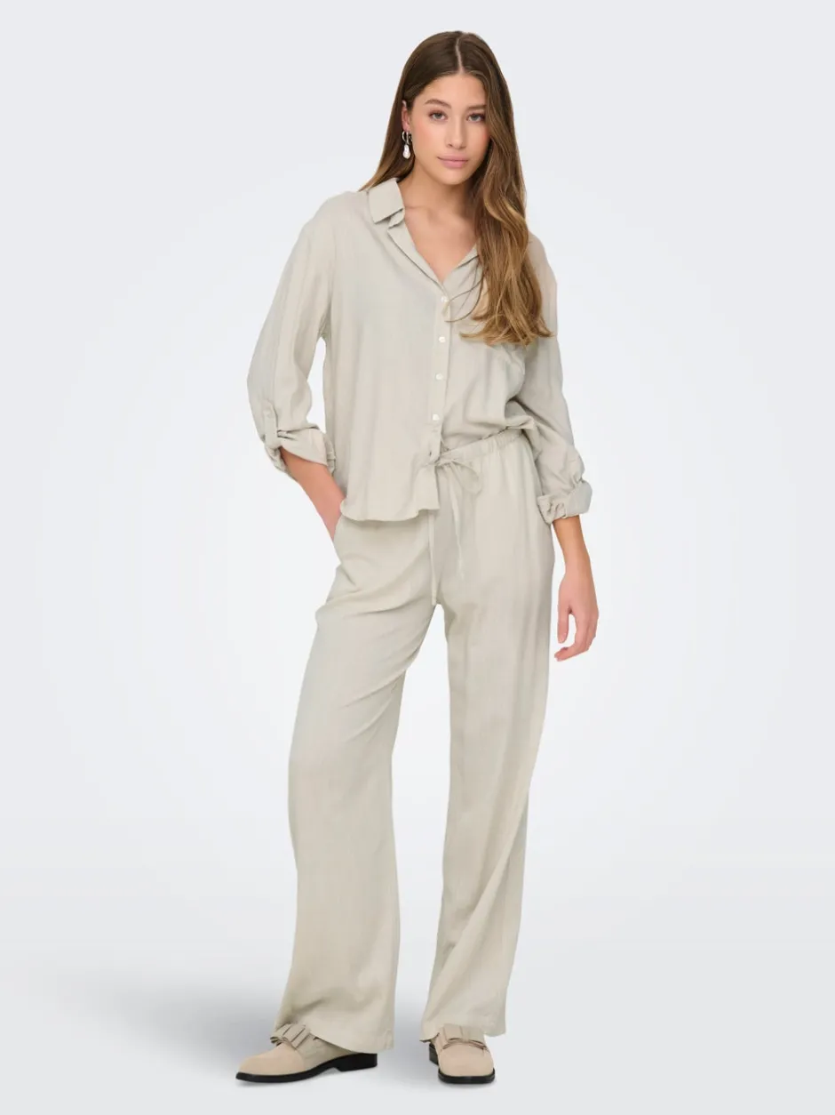 Online JDYCAYA Wide leg fit Hør Bukser Dame Bukser