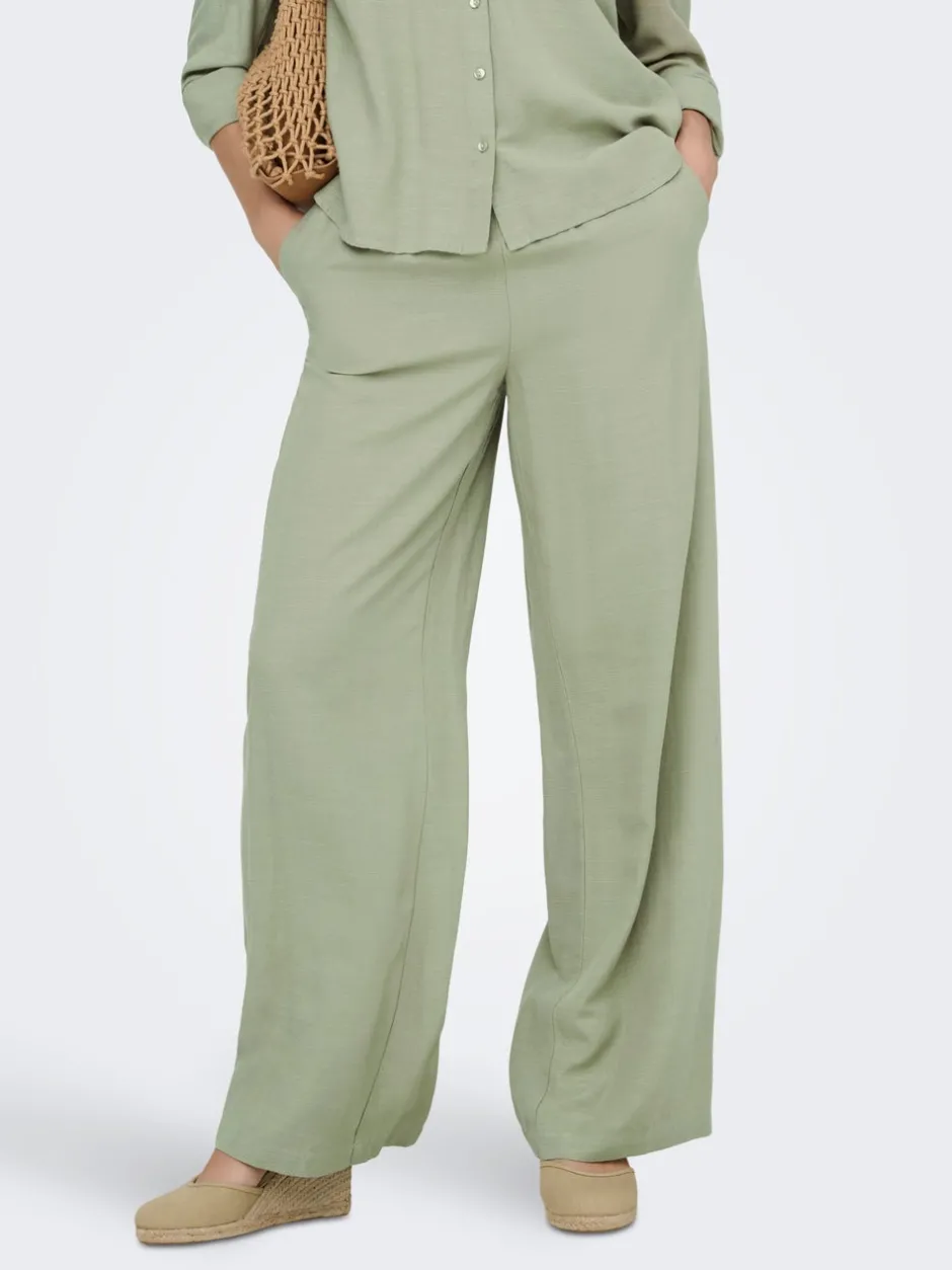 Best JDYCAYA Wide leg fit Hør Bukser Dame Bukser