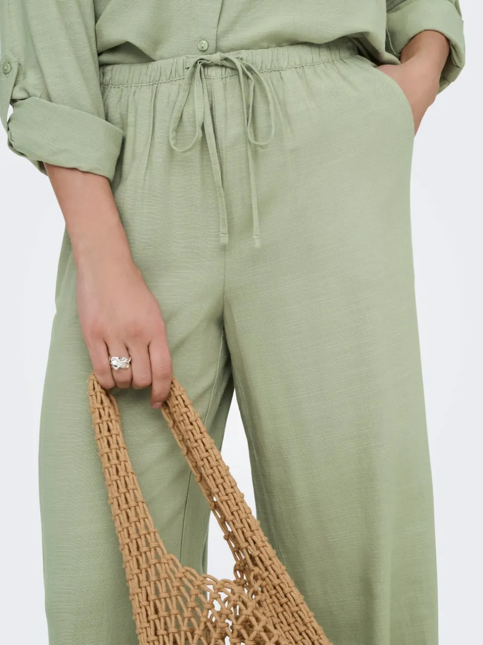Best JDYCAYA Wide leg fit Hør Bukser Dame Bukser