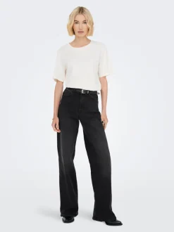 Hot JDYFELINA-FINA Høj talje Wide leg fit Jeans Dame Jeans|Jeans