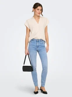 Clearance JDYFINA Mellemhøj talje Skinny fit Jeans Dame Jeans|Jeans