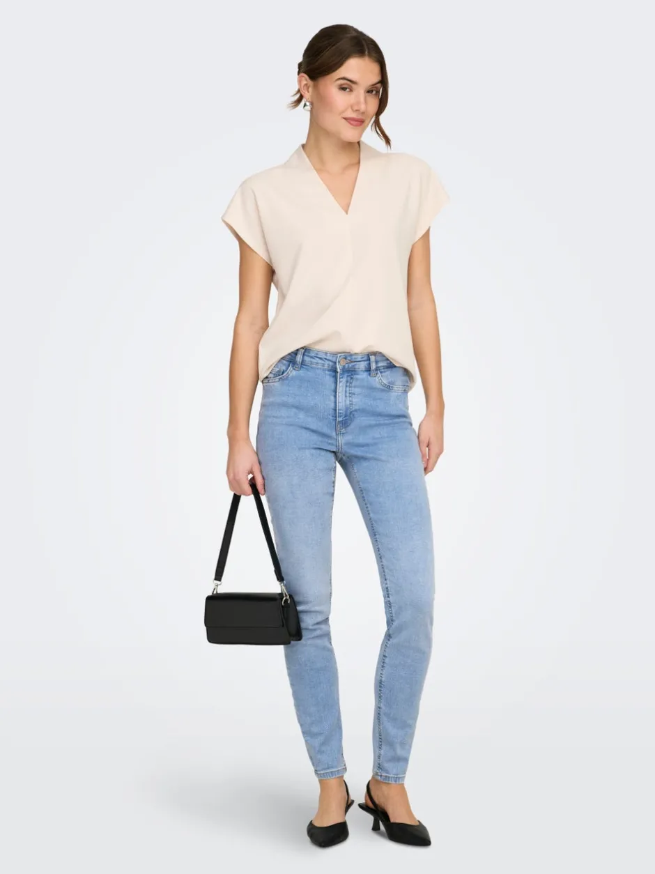 Clearance JDYFINA Mellemhøj talje Skinny fit Jeans Dame Jeans|Jeans