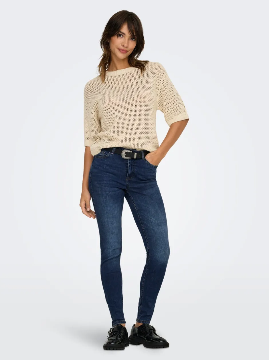Clearance JDYFINA Mellemhøj talje Skinny fit Ankellængde Jeans Dame Jeans|Jeans