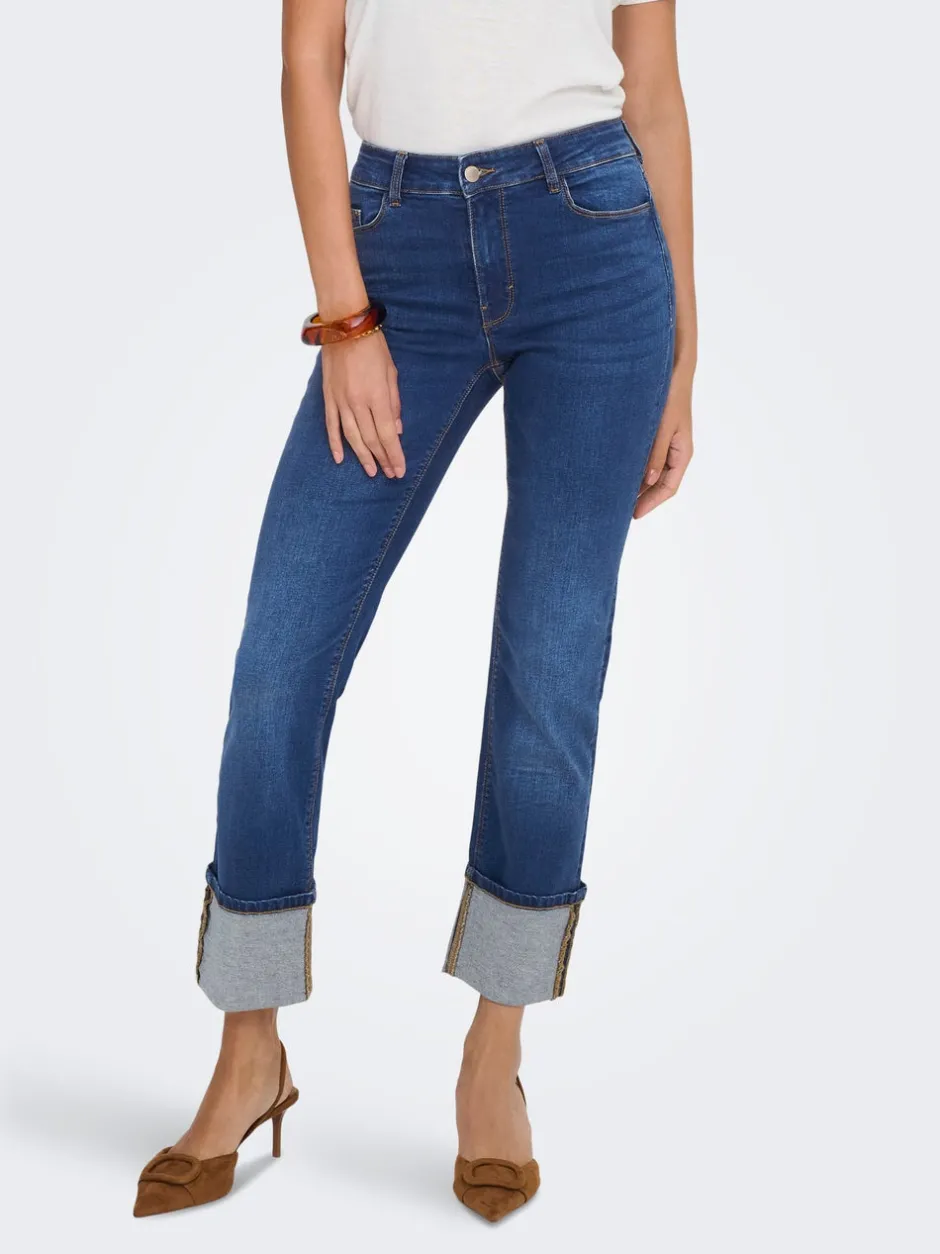 Hot JDYFINA Mellemhøj talje Straight fit Jeans Dame Jeans|Jeans