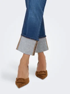 Hot JDYFINA Mellemhøj talje Straight fit Jeans Dame Jeans|Jeans