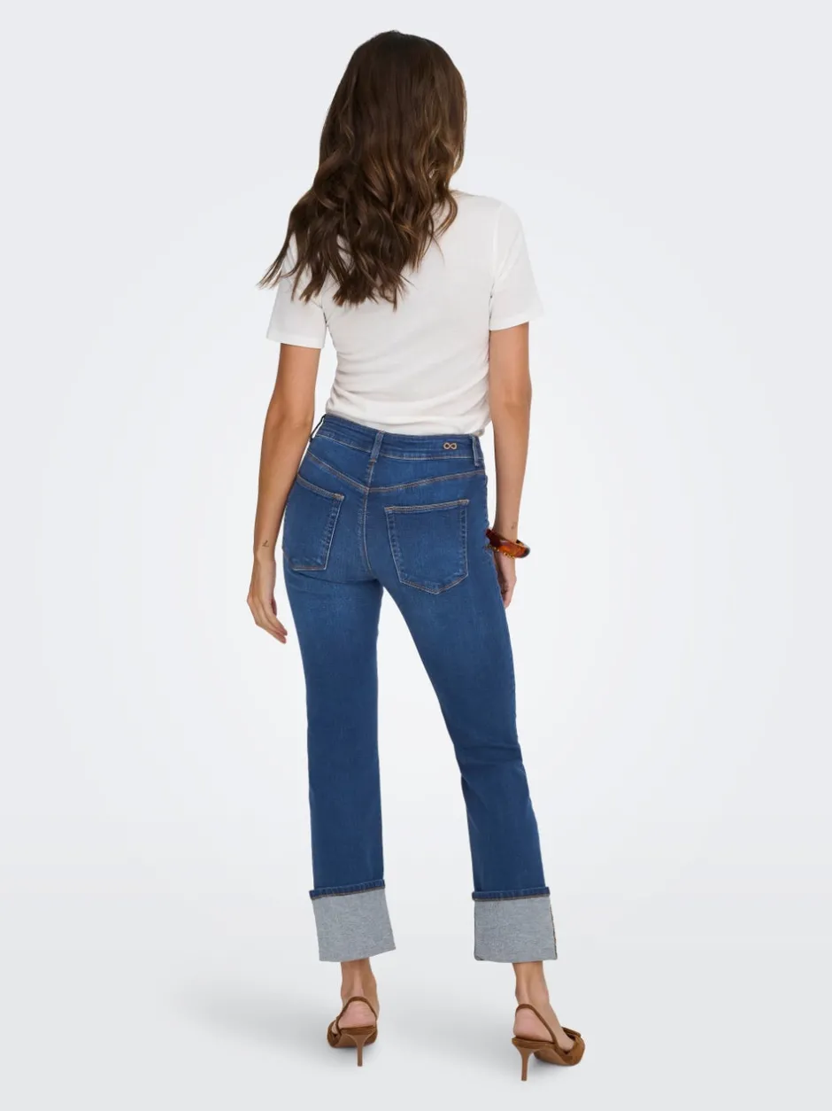 Hot JDYFINA Mellemhøj talje Straight fit Jeans Dame Jeans|Jeans