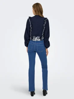 Hot JDYKAREN Mellemhøj talje Flared fit Jeans Dame Jeans|Jeans