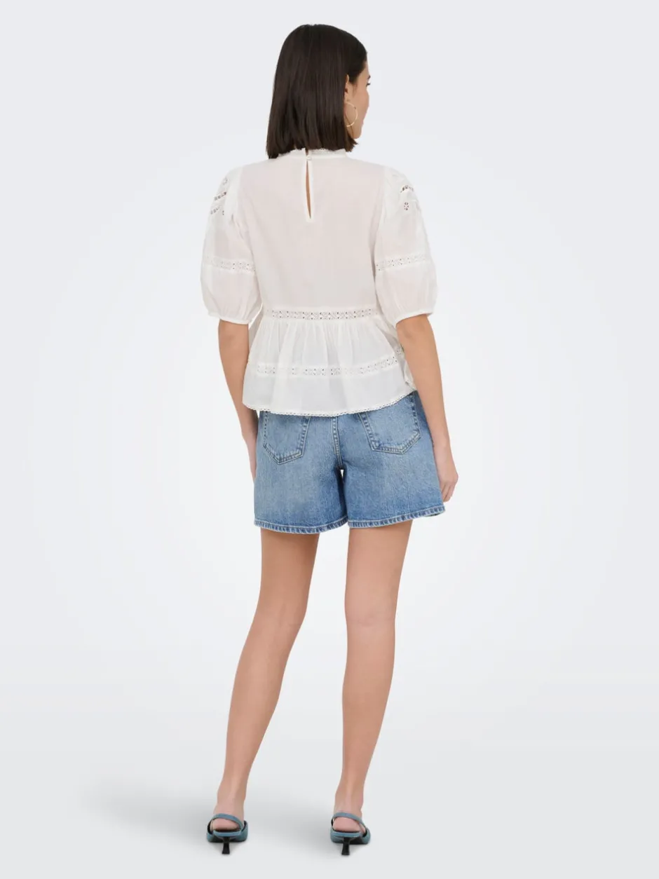 Best JDYLARISA Høj talje Baggy fit Shorts Dame Shorts|Double Denim