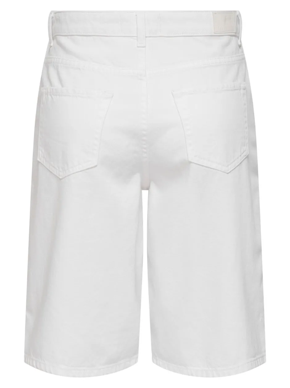 Best JDYLINA Mellemhøj talje Loose fit Bermuda-shorts Dame Shorts|Double Denim