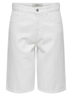 Best JDYLINA Mellemhøj talje Loose fit Bermuda-shorts Dame Shorts|Double Denim