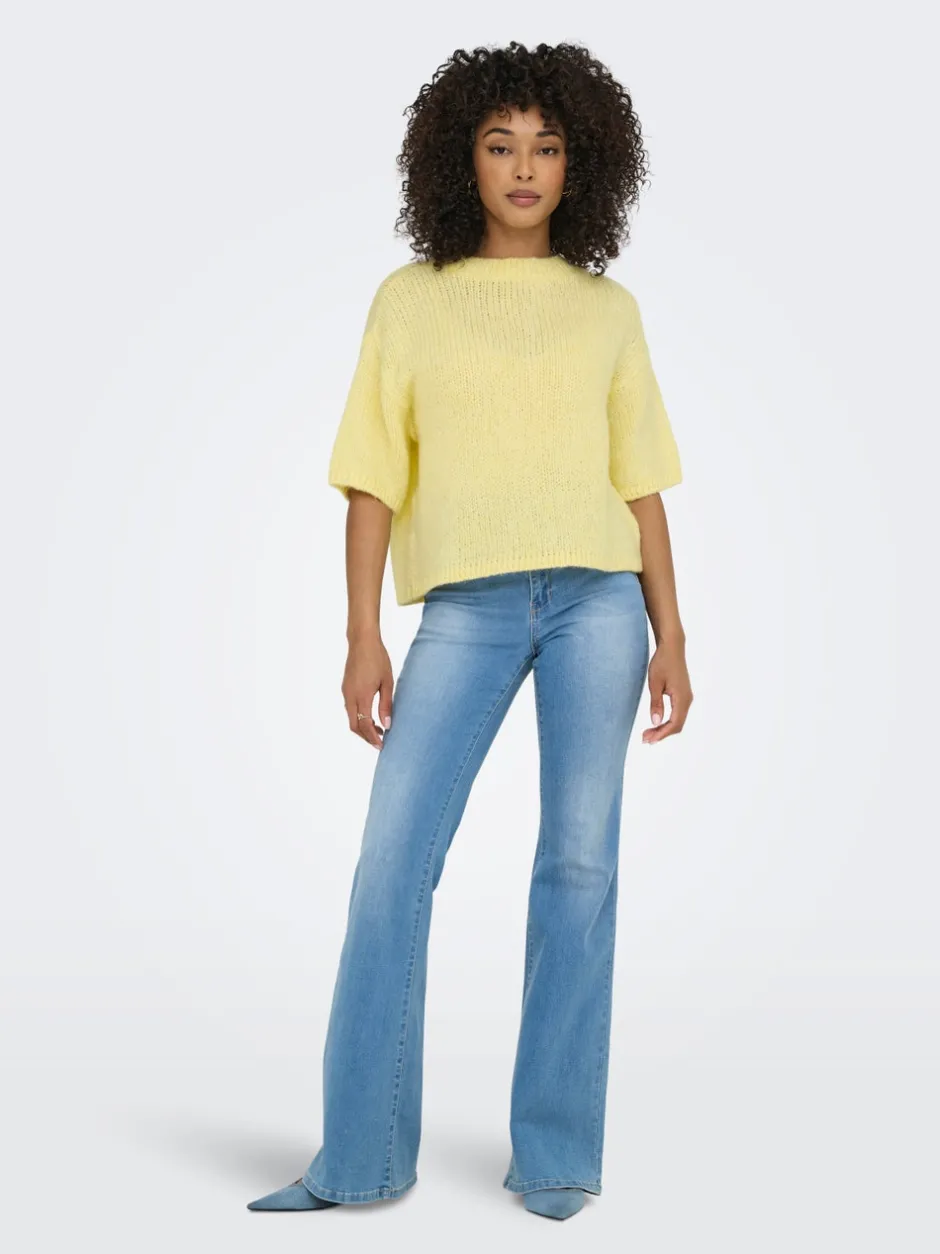 Hot JDYLINEA Strikket T-shirt Dame Strik & Cardigans