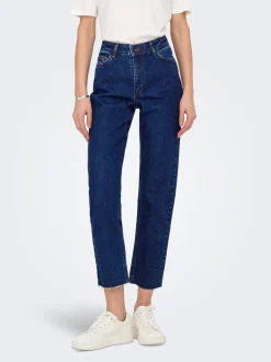 Hot JDYLULLU Høj talje Straight fit Ankellængde Jeans Dame Jeans|Jeans