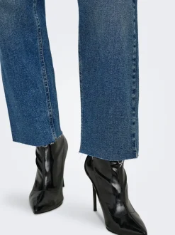 Outlet JDYLULLU Høj talje Straight fit Ankellængde Jeans Dame Jeans|Jeans