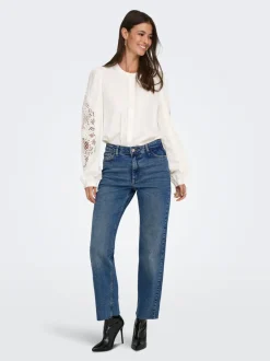 Outlet JDYLULLU Høj talje Straight fit Ankellængde Jeans Dame Jeans|Jeans