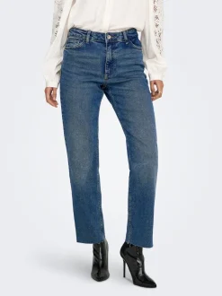 Outlet JDYLULLU Høj talje Straight fit Ankellængde Jeans Dame Jeans|Jeans